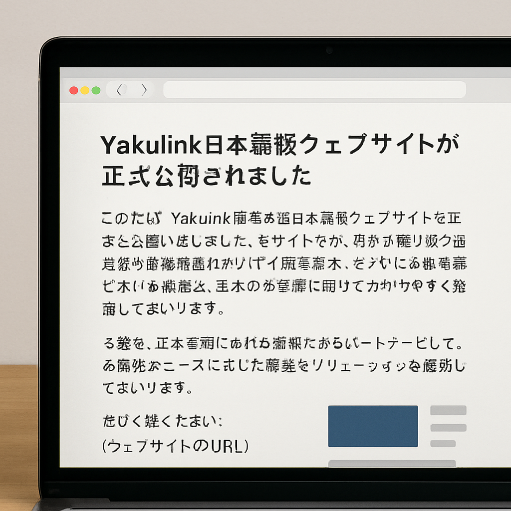 YakuLink Launches Official Japanese-Language Website